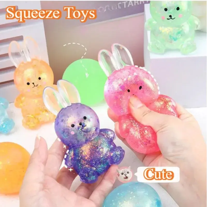 Đồ Chơi Squishy Mochi, Thiết Kế Hình Thỏ Kawaii Đồ Chơi Thư Giãn, Tăng Chậm, Đồ Chơi Bóp, Đạo Cụ Giải Tỏa Căng Thẳng Vui Nhộn, Thích Hợp Cho Trẻ Em Và Người Lớn