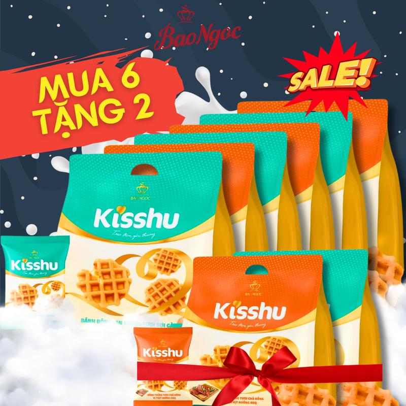 [Mua 6 Tặng 2] Bánh Bông Lan Sợi thịt BBQ, Sợi Gà, Trứng Sữa Tươi, Bánh Mì Tươi Bảo Ngọc