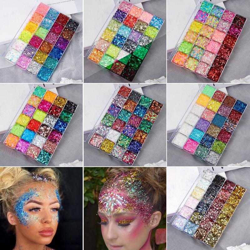 Product Introduction of 24 Color Body Makeup Glitter Gel, Long Lasting Shimmering Body Glitter Gel, Sparkling Makeup Products for Festival, Party, Cosmetic Gift for Girls & Women 3