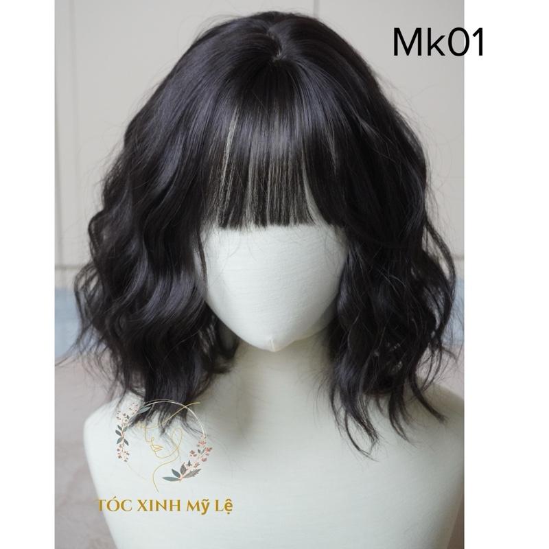 Mã MK01 : bộ tóc giả xoăn xù hippi ngắn, phiên bản móc kim thế hệ mới. chiều dài 27cm, chất tóc chịu nhiệt. 5