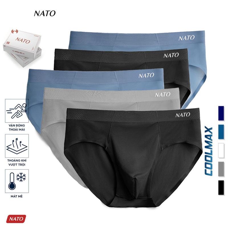 Quần Lót Nam PROFIT & SLIP Boxer Trơn Vải Lụa Băng Tự Nhiên Thun Lạnh Cao Cấp Màu Đen Xanh Xám Tam Giác Sịp Đùi NATO Quần Boxer