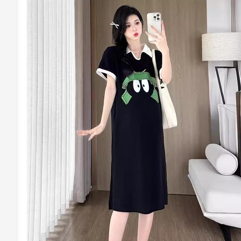 Váy polo mang phong cách mùa hè, dành cho bà bầu, không bầu , dạng váy suông 1