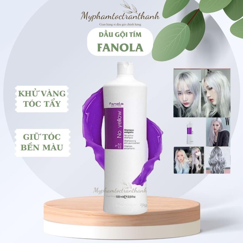 Dầu gội tím khử ánh vàng FANOLA NO YELLOW 1000ML giữ cho tóc nhuộm tẩy bền màu Đổi Màu Tóc Dưỡng Tóc