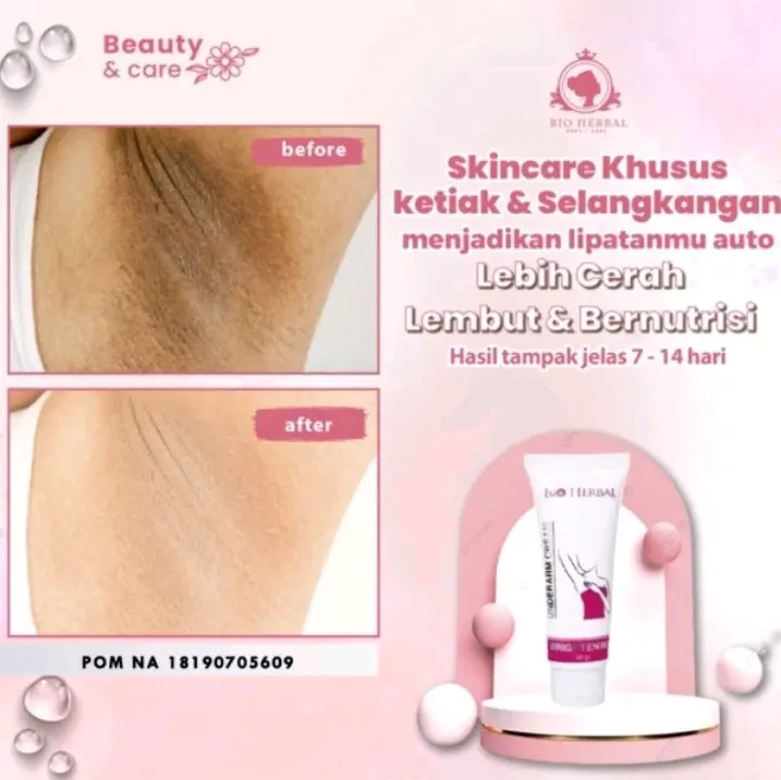 BIO HERBAL BPOM PEMUTIH PENCERAH KETIAK DAN LEKUKAN HITAM MEMBANDEL BPOM