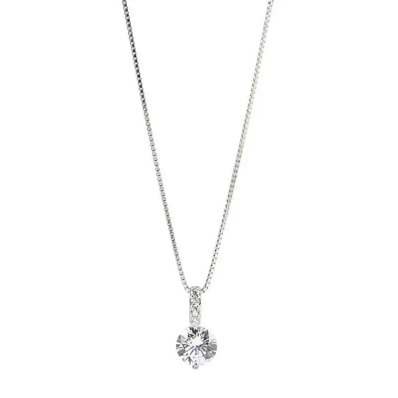 Vòng Cổ Zircon Tròn, Thời Trang, Bạc Sterling 925, Phong Cách Tối Giản, Mặt Dây Chuyền Choker Quyến Rũ, Thích Hợp Cho Bữa Tiệc, Quà Tặng Cho Phụ Nữ, Đồ Trang Sức Tinh Xảo 2