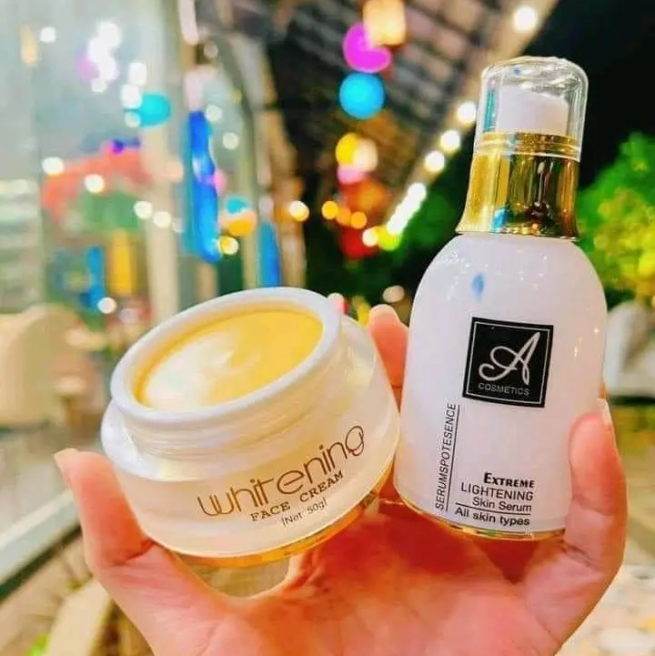 combo kem face pháp A +serum A dưỡng trắng da Skincare