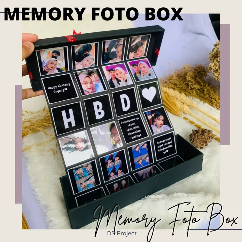 Memory Foto Box Foto Custom Buat Kado PAcar / Sahabat / Bestie Ulang Tahun / Anniversary 5