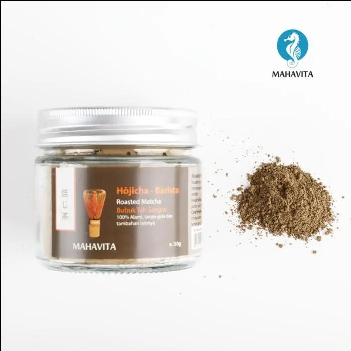 Mahavita Hojicha roasted matcha bubuk teh sangrai jepang grade Barista - 100gr 8