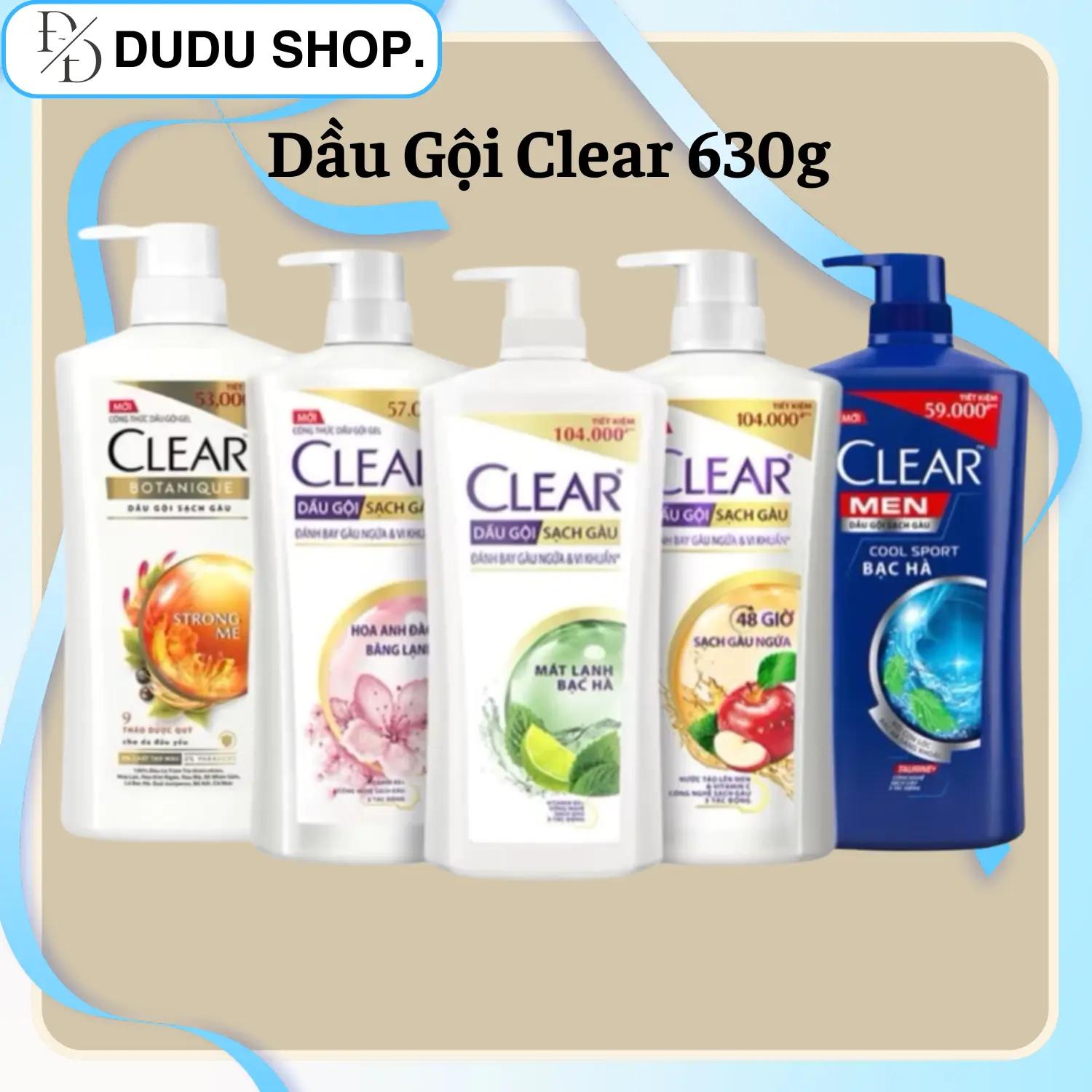 Dầu gội đầu Clear sạch gàu và vi khuẩn suốt 24 Giờ 630g.