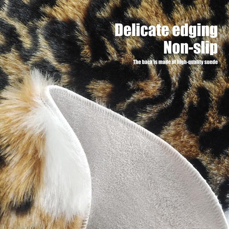 Leopard/Tiger Rug, 1 Count Non-slip Floor Carpet, Decorative Mat for Home Living Room Bedroom 6