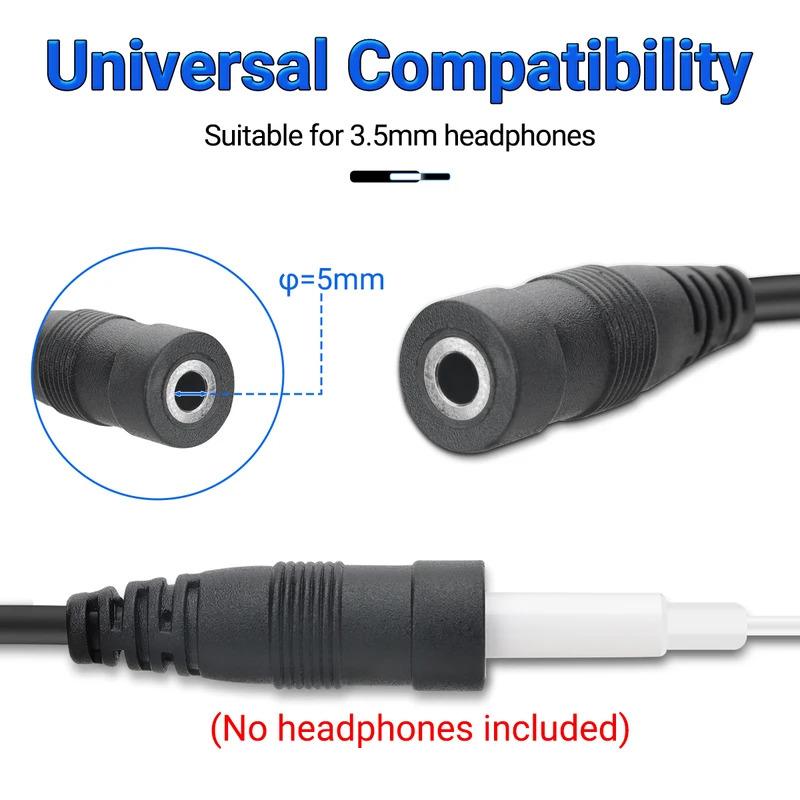 Cáp Bộ Chuyển Đổi Tai Nghe Tai Nghe Bộ Đàm Baofeng 2 Chân Sang 3.5Mm Quansheng, Tương Thích Với Baofeng Z85r APPI 1