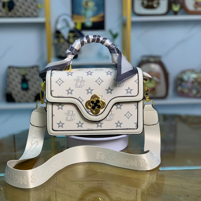 TÚI XÁCH HÃNG BEIBAOBAO BẢN KHÓA XOAY HOA TRÀ ( TẶNG KHĂN LỤA )