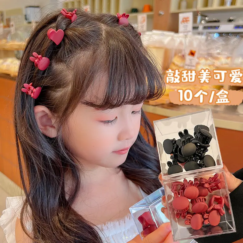 Kẹp Tóc, Cỡ Nhỏ Kẹp Tóc Nhỏ Nhám Kẹp Tóc Trẻ Em, Dễ Thương Và Ngọt Ngào, Thời Trang Và Đơn Giản, Mặt Nhẵn, Thích Hợp Cho Phụ Nữ Và Trẻ Em Gái, Với Dây Mảnh Kim Loại Đuôi Ngựa, Phụ Kiện Không Đường May, Cho Tóc, Women Voi 1