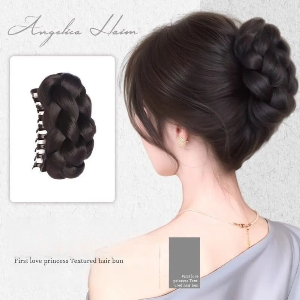 Fashion Synthetic Hair Bun Claw Clip Fluffy Natural Bun Head Wig Brown Black Wig Hair Clip Hair Accessories