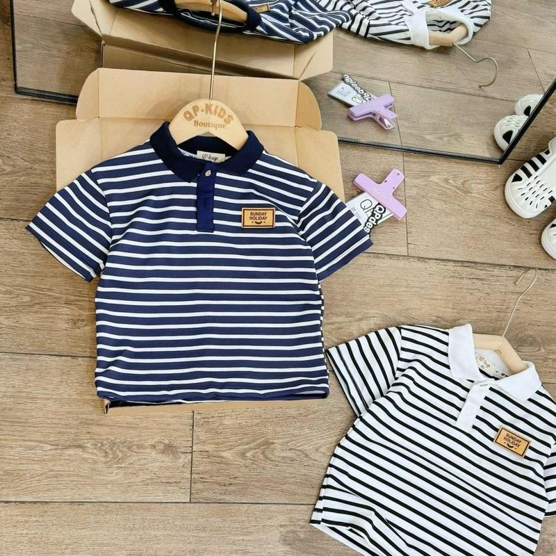 (Minh Nhật kids) Bộ polo cộc tay kẻ ngang 8-28kg cho bé , áo polo chất cotton mềm mát, quần jean mềm 6