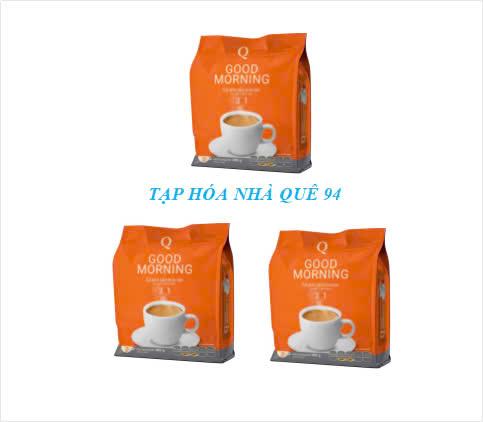 ( Sale ) Combo 3 bịch cà phê sữa trần quang Goodmorning - mỗi bịch có 24 ống nhỏ 20gram
