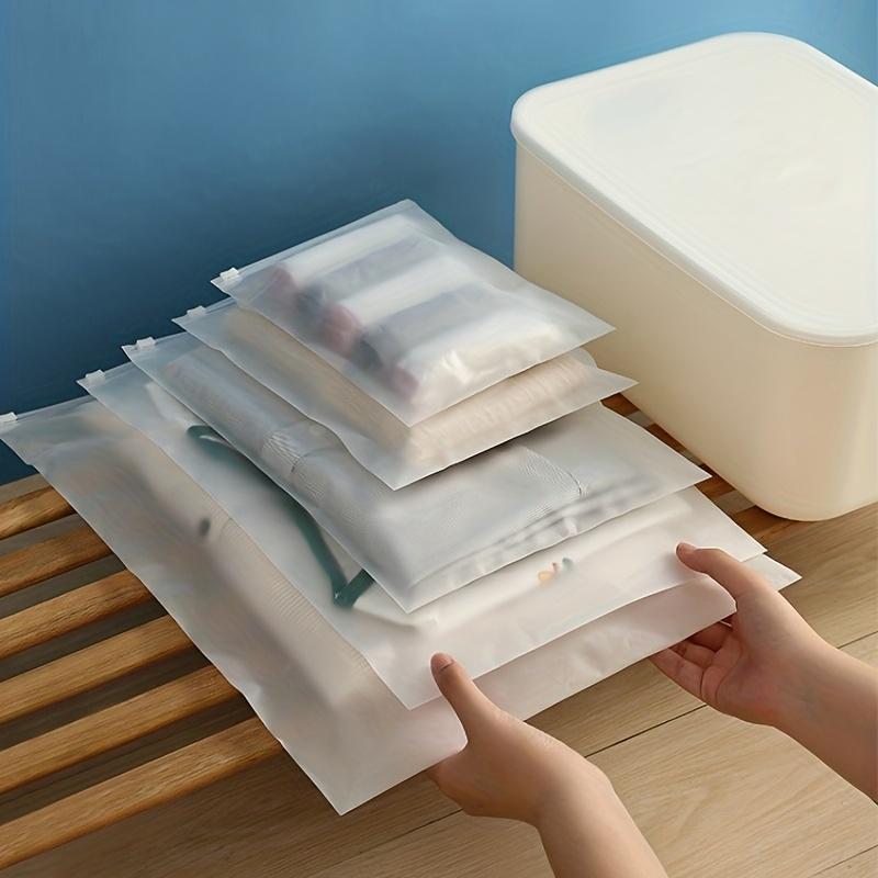 Product Introduction of Travel Shirt Packaging Bag Set, 10pcs Transparent Zipper Clothing Storage Bag for Jeans, Pants & T-shirts, Travel Accessories, Household Storage Organizer, Travel Essentials 5