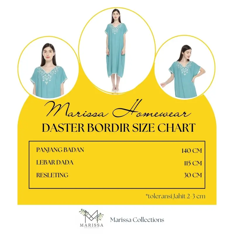Marissa Collections - Daster Bordir Katun Jepang Tokai Premium 1