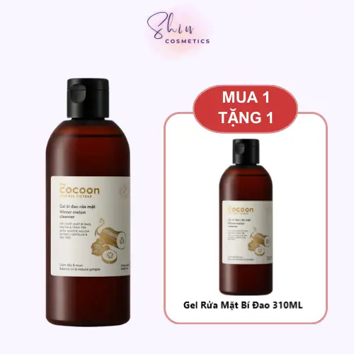 [Mua 1 Tặng 1 - Chọn Đúng Phân Loại] Gel Rửa Mặt Bí Đao Giảm Dầu Mụn Và Da Nhạy Cảm Cocoon 140ML/310ML