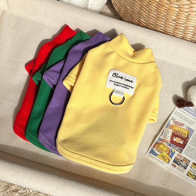 Pet Clothes, 1 Piece Half-high Collar Pullover with Traction Buckle, Easy To Wear Spring New Style Two-legged Clothing for Small Dogs, Cat Clothing 0