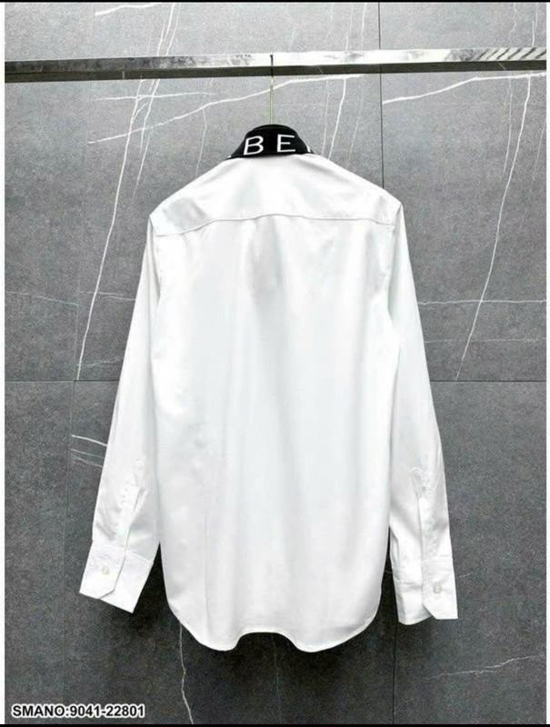 Áo sơ mi trắng Cổ đen chát lụa hàn mềm mịn mát Nam Menswear Shirt 2