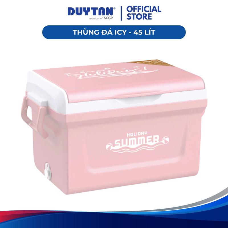 【NDT x Hoàng Vinh VN  Thùng đá ICY 45 DUY TÂN nhựa PP, công nghệ PU foam, giữ lạnh đến 24 giờ, an toàn vệ sinh thực phẩm