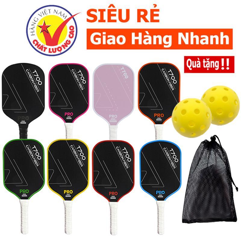 Vợt Pickleball Carbon T700 T1000 pro mặt vợt phủ carbon khối lượng siêu nhẹ mặt nhám bám bóngi
