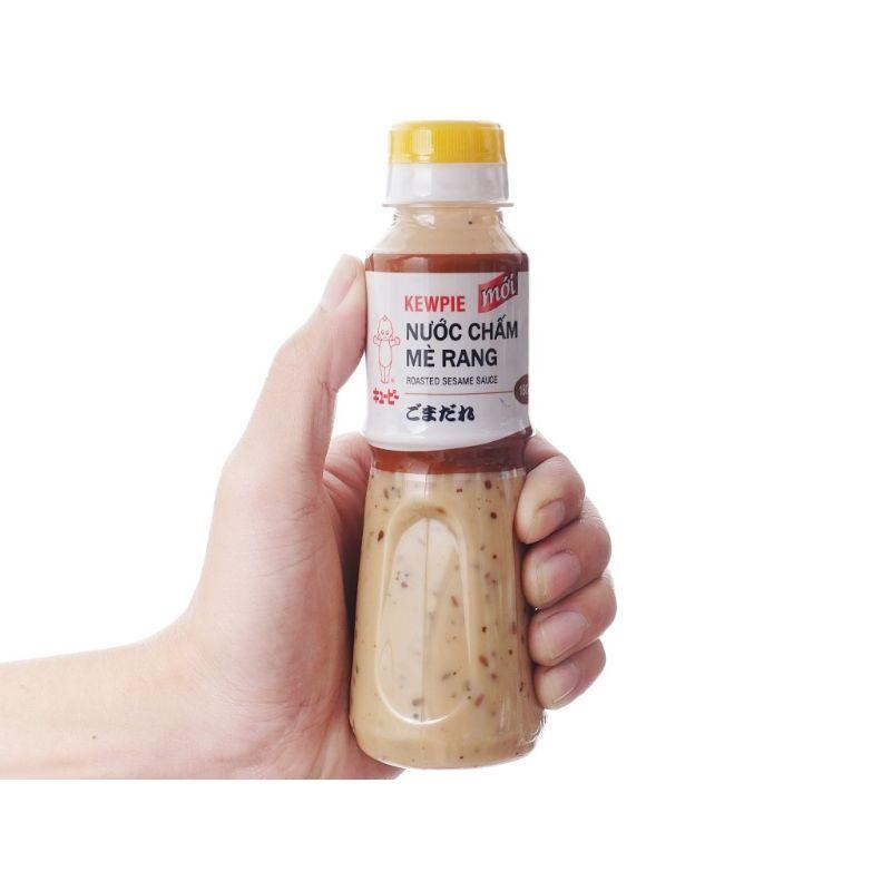 Nước chấm sốt xốt mè rang Kewpie 180ml - Ăn kèm với rong nho và salad rau- có thể dùng ăn kiêng