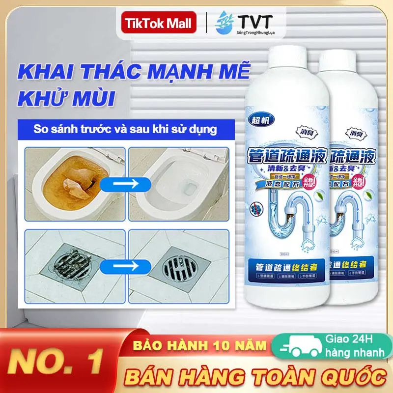 TVT Biogel đa năng làm sạch mạnh mẽ, giải pháp bảo vệ đường ống và loại bỏ tắc nghẽn mùi