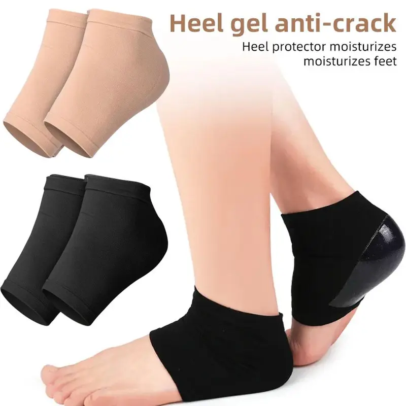 Vớ Gót Chân Viêm Cân Gan Chân, Chống Nứt Nẻ, Vải Đàn Hồi, Cho Viêm Gân Achilles, Vết Chai Mòn, Móng Vuốt, Bàn Chân Nứt Nẻ, Giảm Đau, Đệm Gót Chân 2