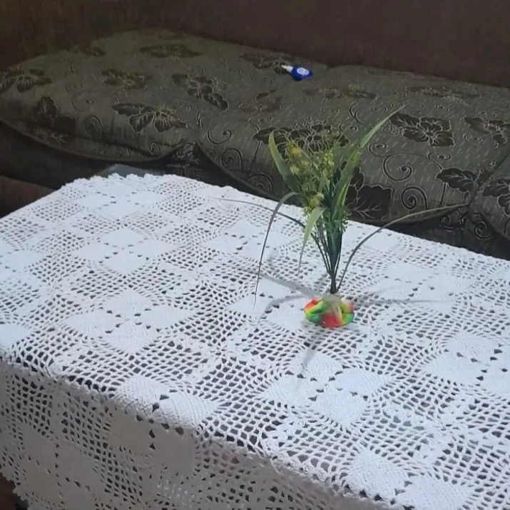taplak meja rajutan ukuran 90x90cm Taplak Meja 0