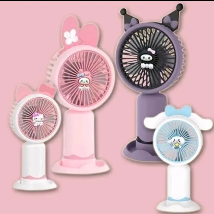 Kipas Angin Portabel USB Karakter Sanrio Kuromi Cinnomonrol / Kipas Angin Genggam Berkarakter 6