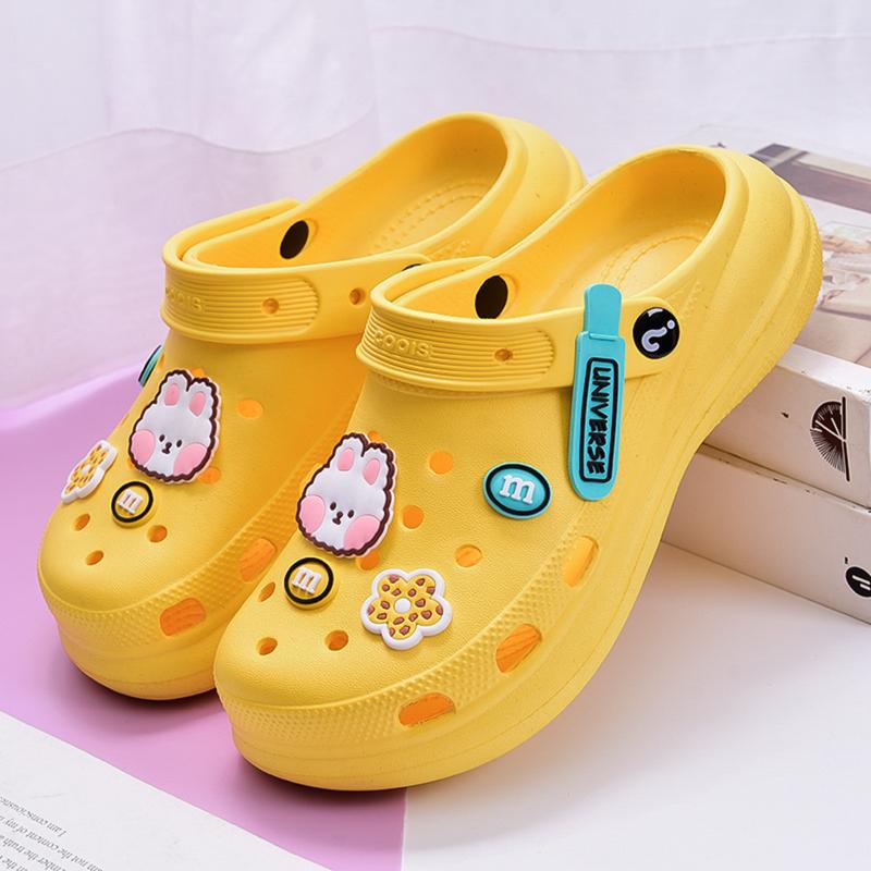 Dép cross nữ đế thấp 3cm DéP quai hậu nữ Coois Vàng hottrend 2023 girl phố sang chảnh kiểu Hàn Quốc có quai hậu điều chỉnh CROSS TREND