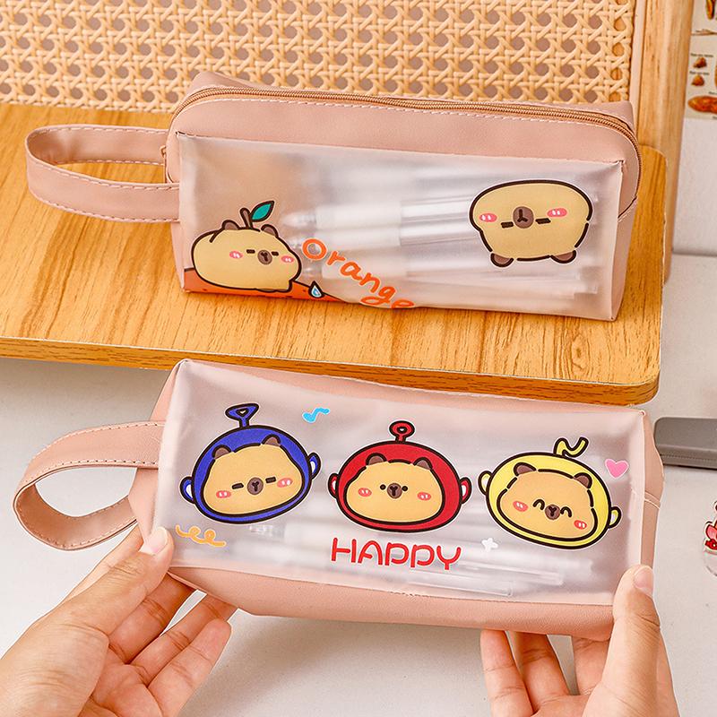 Product Introduction of Cartoon Translucent Ins Capybara Pencil Case For Storing Learning Stationery School Gifts Studenten Kids High-capacity ﻿ 22