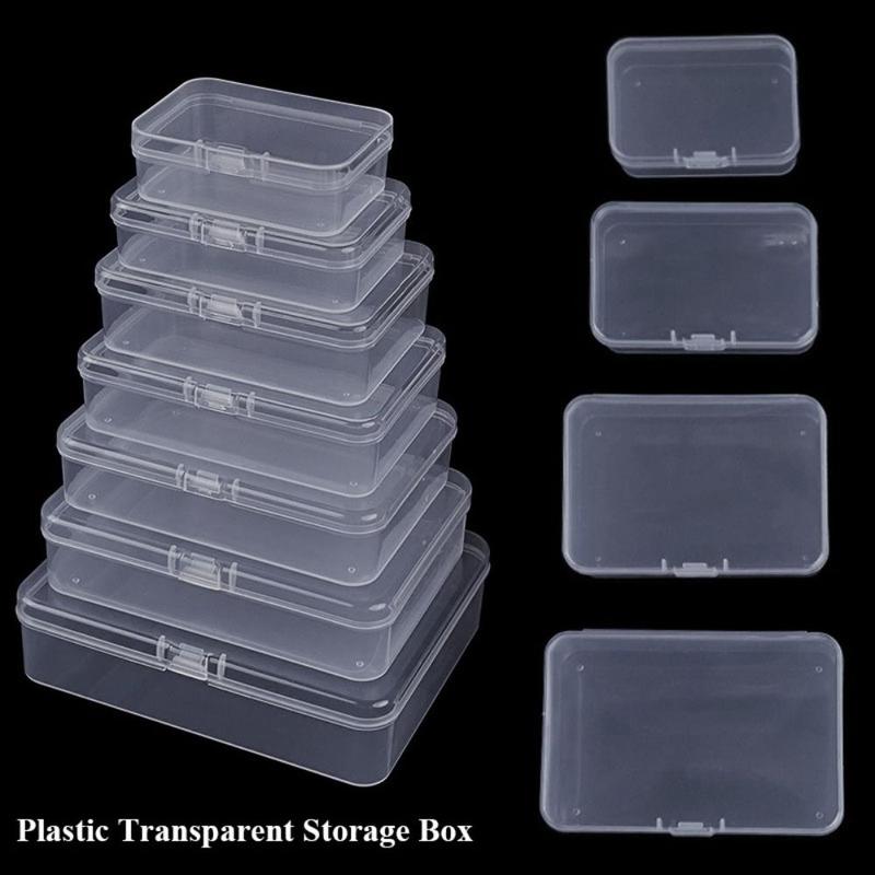 Small Rigid Plastic Boxes High Quality Square Transparent Storage Box Plastic 8 Sizes Small Items ...