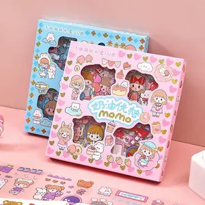 100 Lembar Stiker Motif Momo Kartun Korea Lucu Anti Air Dekorasi Handbook Scrapbook DIY Hadiah Kotak