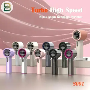 Kipas High-speed Portable Handheld Fan 4400MAH kipas angin Digital Display Turbo kipas tangan 17000Rpm