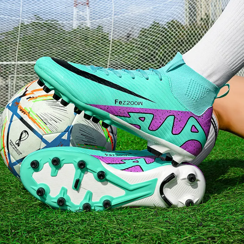 Kasut bola sepak untuk lelaki dan kanak-kanak, but latihan bola sepak, kasut sukan buku lali tinggi, saiz 33-45, baru