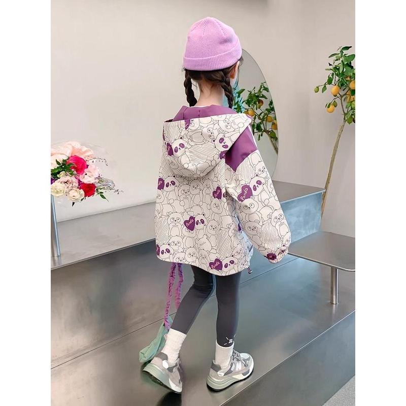 Áo Khoác Bé Gái, Phong Cách Phương Tây, Bộ Sưu Tập Mùa Thu, Cho Trẻ Em, Áo Khoác Vỏ Sò, Thích Hợp Cho Trẻ Em Trung Bình Và Lớn, Có Mũ Trùm Đầu, Áo Thời Trang, Mùa Xuân Và Mùa Thu 2024 Hàng Mới Về 4