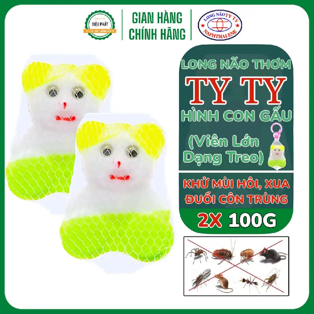 COMBO 2 Long Não Thơm Dạng Treo Hình Thú, Gấu Thơm Khử Mùi Nhà Vệ Sinh Ty Ty 75g - Dầu Thơm Phòng Dầu Thơm