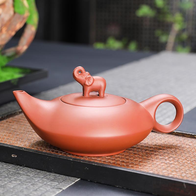 Ấm Pha Trà Cát Tượng 200ml - BTC- Cát Tím - Đỏ ấm  tử sa