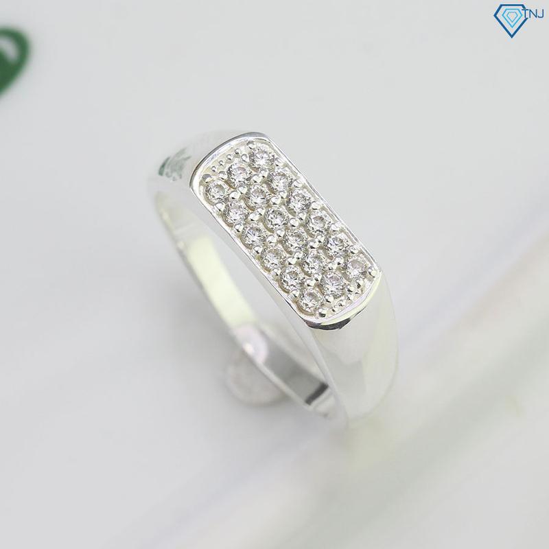  Nhẫn bạc nam đeo ngón út đính đá NNA0716 - Trang Sức TNJ 
