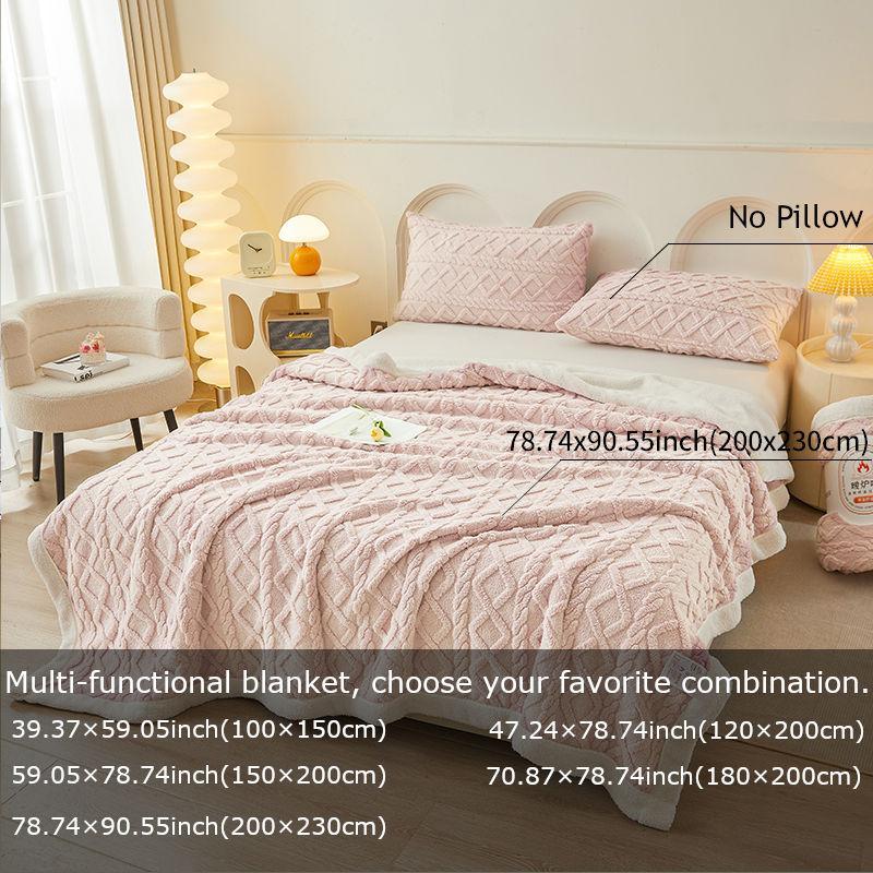 Product Introduction of Solid Color Blanket, Soft Comfortable Throw Blanket, Warm Napping Blanket for Home Office Travel, Bedroom Accessories 1