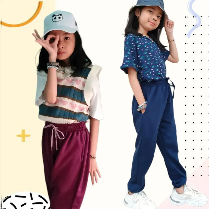JOGGER SWEATPHAN ANAK / CELANA JOGER ANAK PRIA WANITA / JOGGER ANAK TANGGUNG USIA 6-13 TAHUN celana anak laki laki Fashion 1