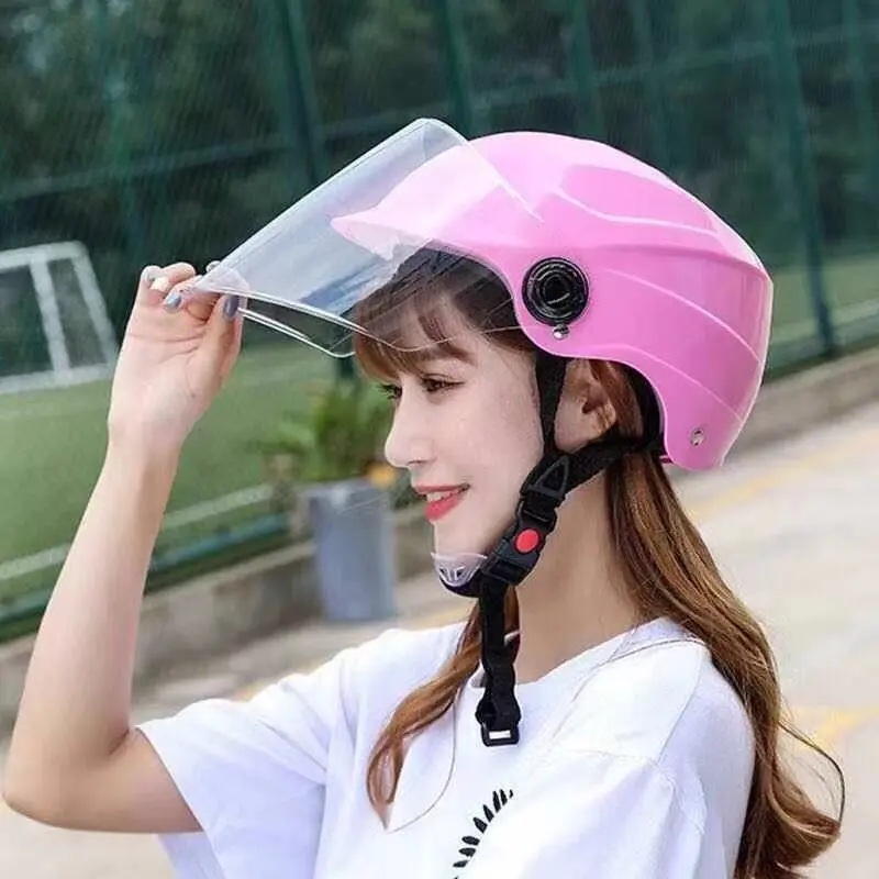 2025 Electric Motorcycle Helmet for Men and Women, All-Season Universal, Summer UV Protection Half Helmet, Harley Safety Helmet