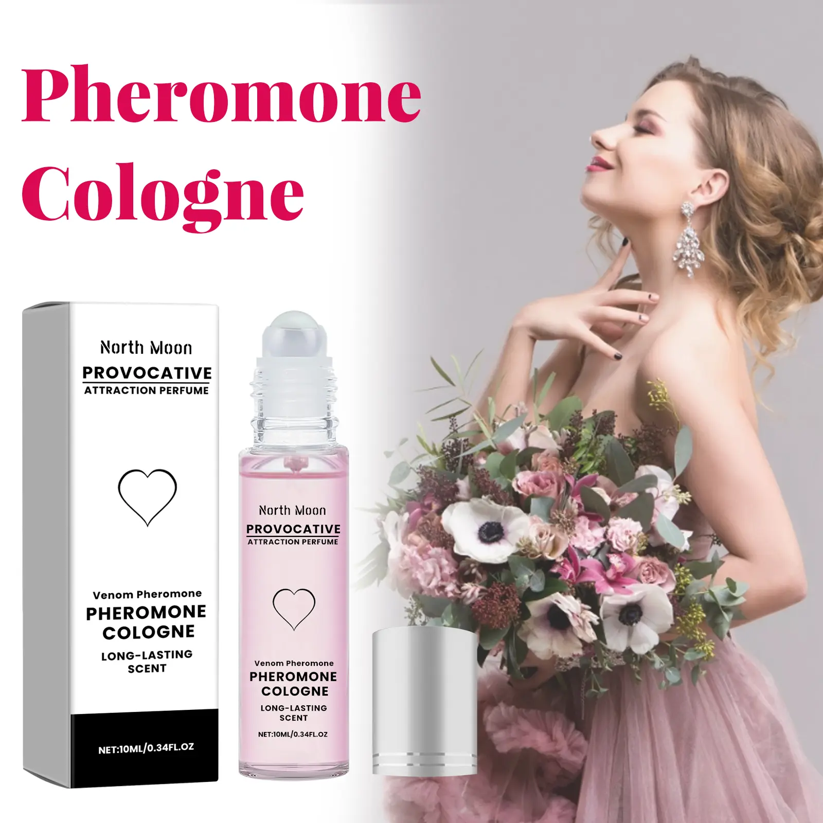 【BÍ MẬT QUYẾN RŨ】NƯỚC HOA PHEROMONE NORTH MOON  Hương Thơm Tỏa Sức Hút, Tự Tin Chinh Phục - Chai Mini 10ml Tiện Dụng Cosmetic Perfume Nữ Women