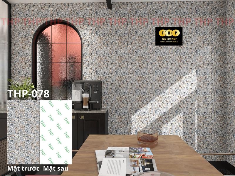 Combo 20 tấm xốp THP cao cấp phủ pvc đá bóng mẫu hoa lá cành trái cây trang trí chống ẩm phòng ngủ , phòng bếp , phòng tắm  khách giấy dán & đồ trang trí tường 3