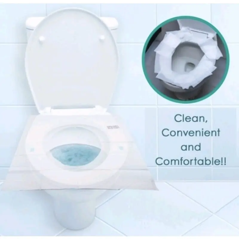 Alas Duduk Kloset Travel WC Umum Disposable Seat Cover Plastik Toilet Duduk 3
