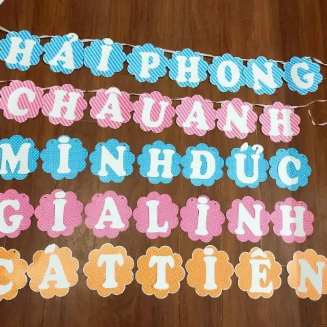 Chữ Giấy Ghép Tên Bé Trang Trí Sinh Nhật, Phụ Kiện Trang Trí Sinh Nhật Cho Bé Trai Bé Gái