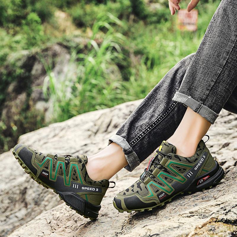 Product Introduction of 2023 Cross-Border Hiking Shoes Men's plus Size Lightweight Casual Mountain Running Shoes Riding plus Size Outdoor Hiking Shoes Non-Slip 14